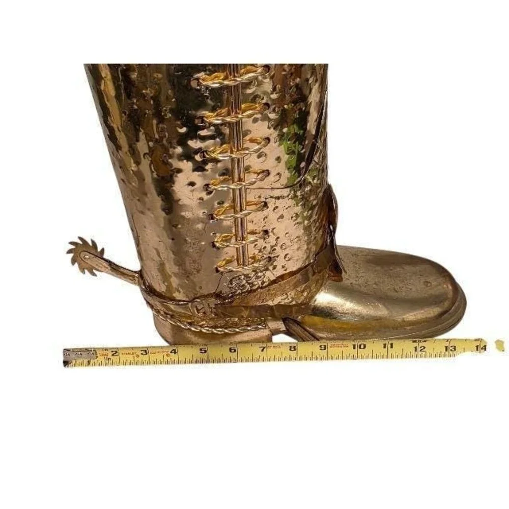 Vintage Hammered Brass Boot Umbrella Stand Luxury Storage Walking Sticks‎ Holder